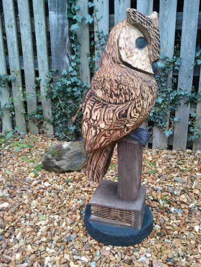 wise owl chainsaw carved ##PLACE_NAME'##